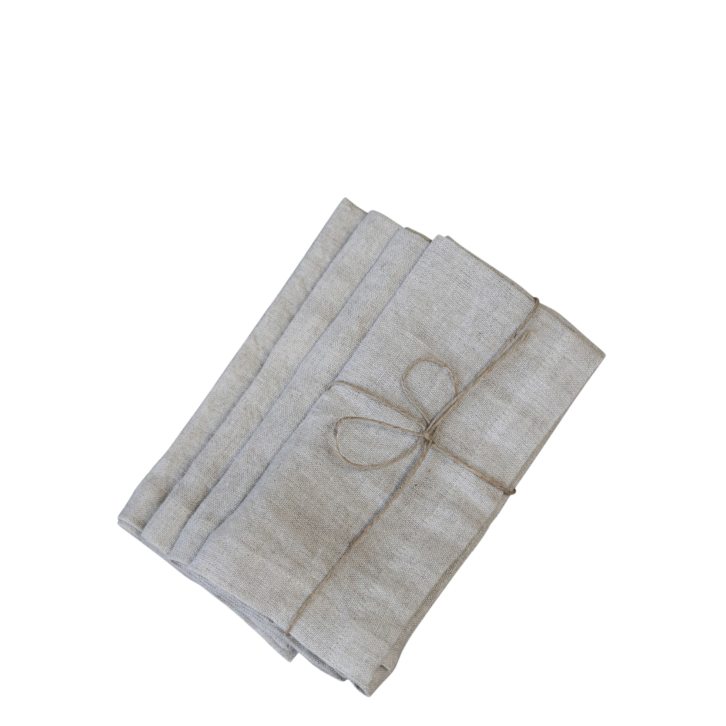 Stoffservietten, Leinen, 4-er Set, 25x25cm – Bild 3