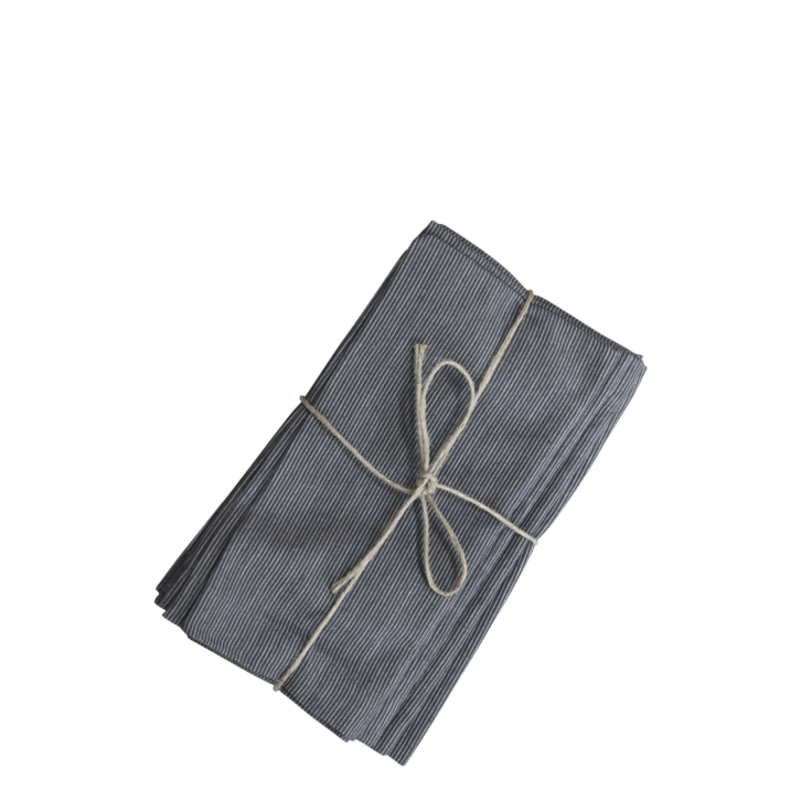 Stoffservietten mit Streifen, 4-er Set, Kohle 40x40cm – Bild 3