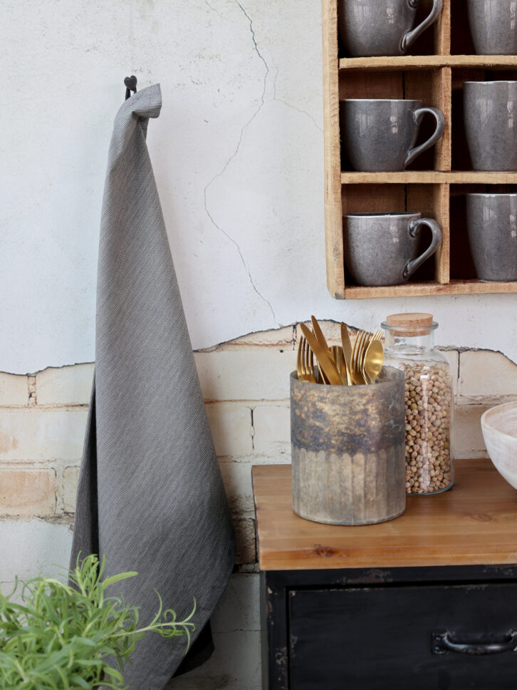 Éternel Geschirrtuch, feine Streifen, Farbe:kohle, L70/B50cm