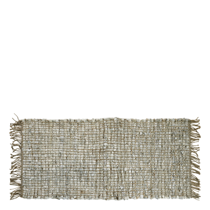 Teppich mit Lederstreifen und Jute, L150/B70cm – Bild 4