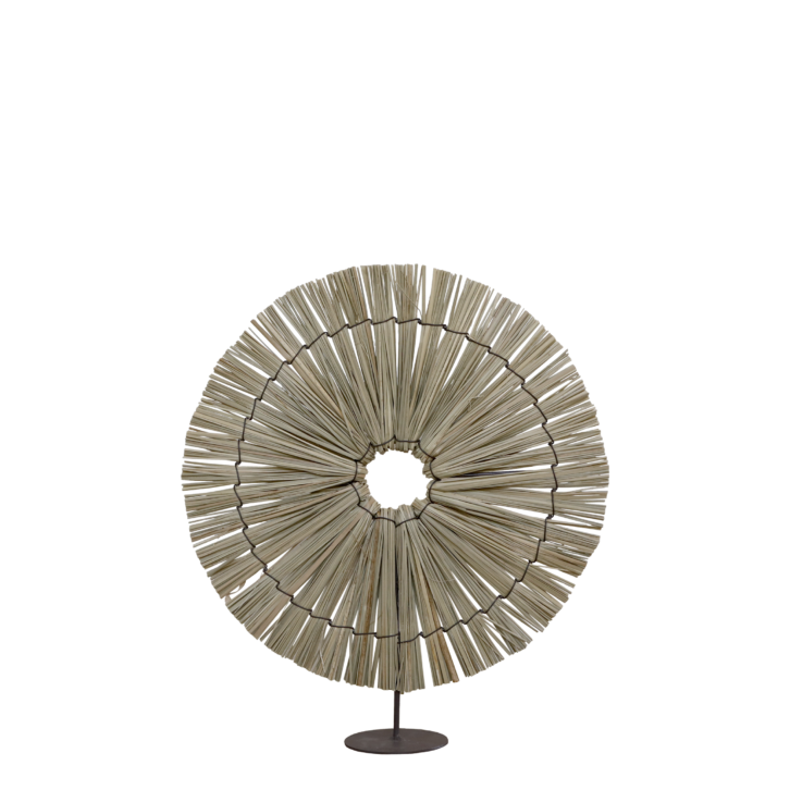 Dekoobjekt auf Metallfuss, klein, H37/D32/B8cm – Bild 3