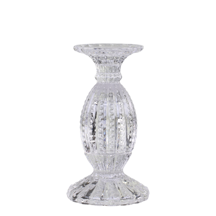Kerzenständer aus Glas von Chic Antique, H19,5cm/ D10,5cm – Bild 2