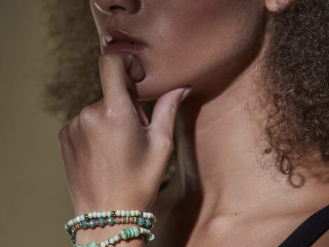 Armband Ruby, grün-gold