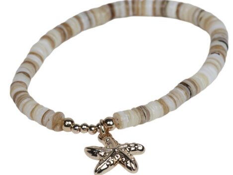 Armband Ylva, beige-gold