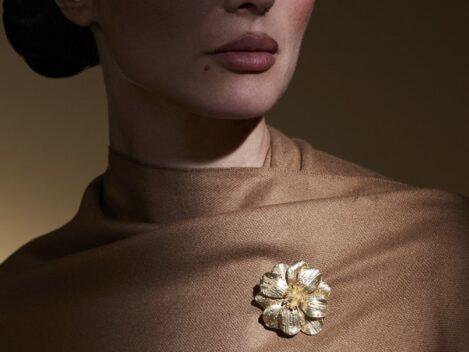 Brosche Rakel, gold, Modeschmuck von themoshi