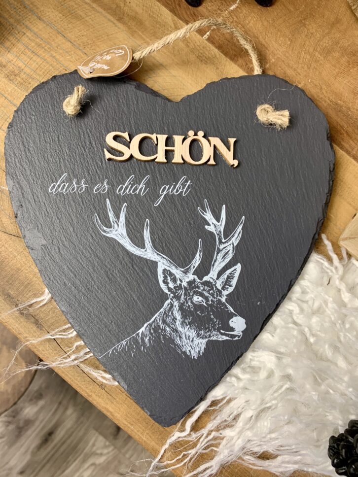 Herz mit Spruch, L20cm