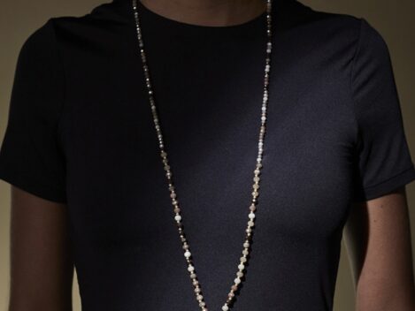 Halskette Nayla, braun-gold