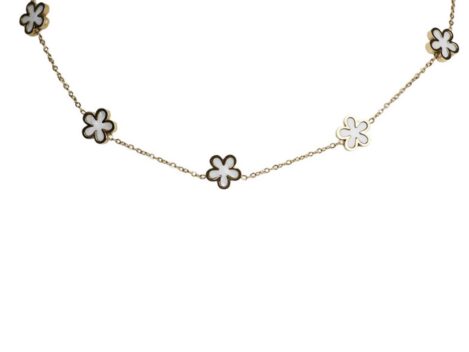 Kette Stella, weiss-goldfarbig