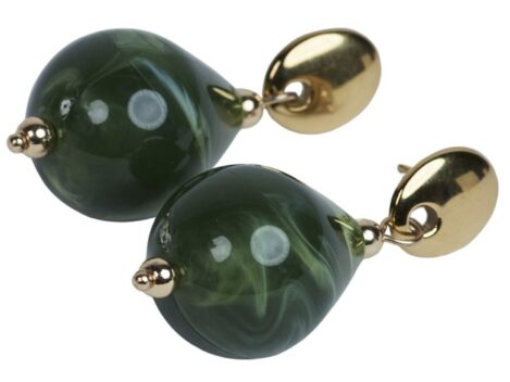 Ohrstecker Amy, grün-gold