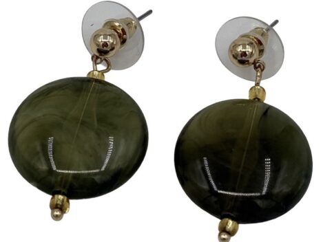 Ohrstecker Linnea, grün-gold