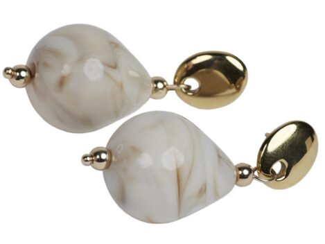 Ohrstecker Amy, weiss-gold