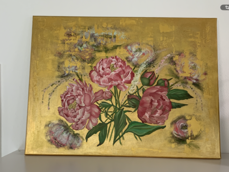 Ölgemälde "Peonie", 60x80cm